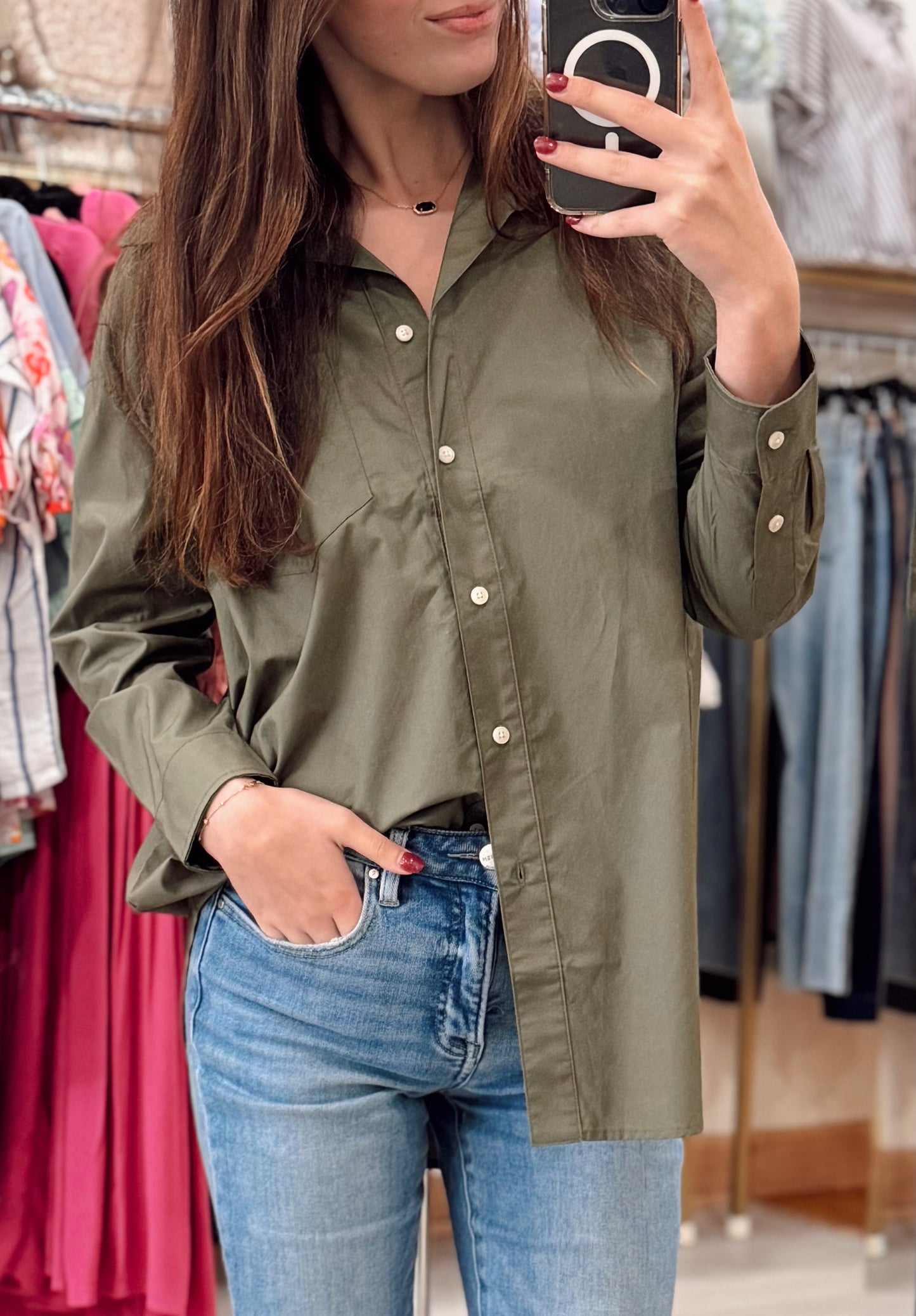 Olive Button up