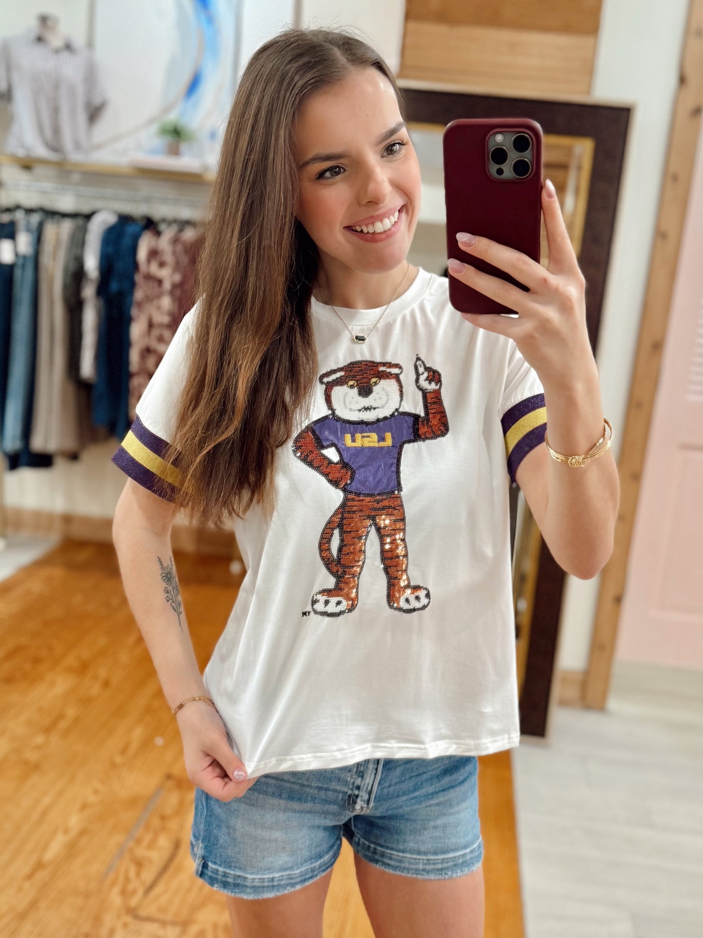 Tiger Spirit Sequin Tee