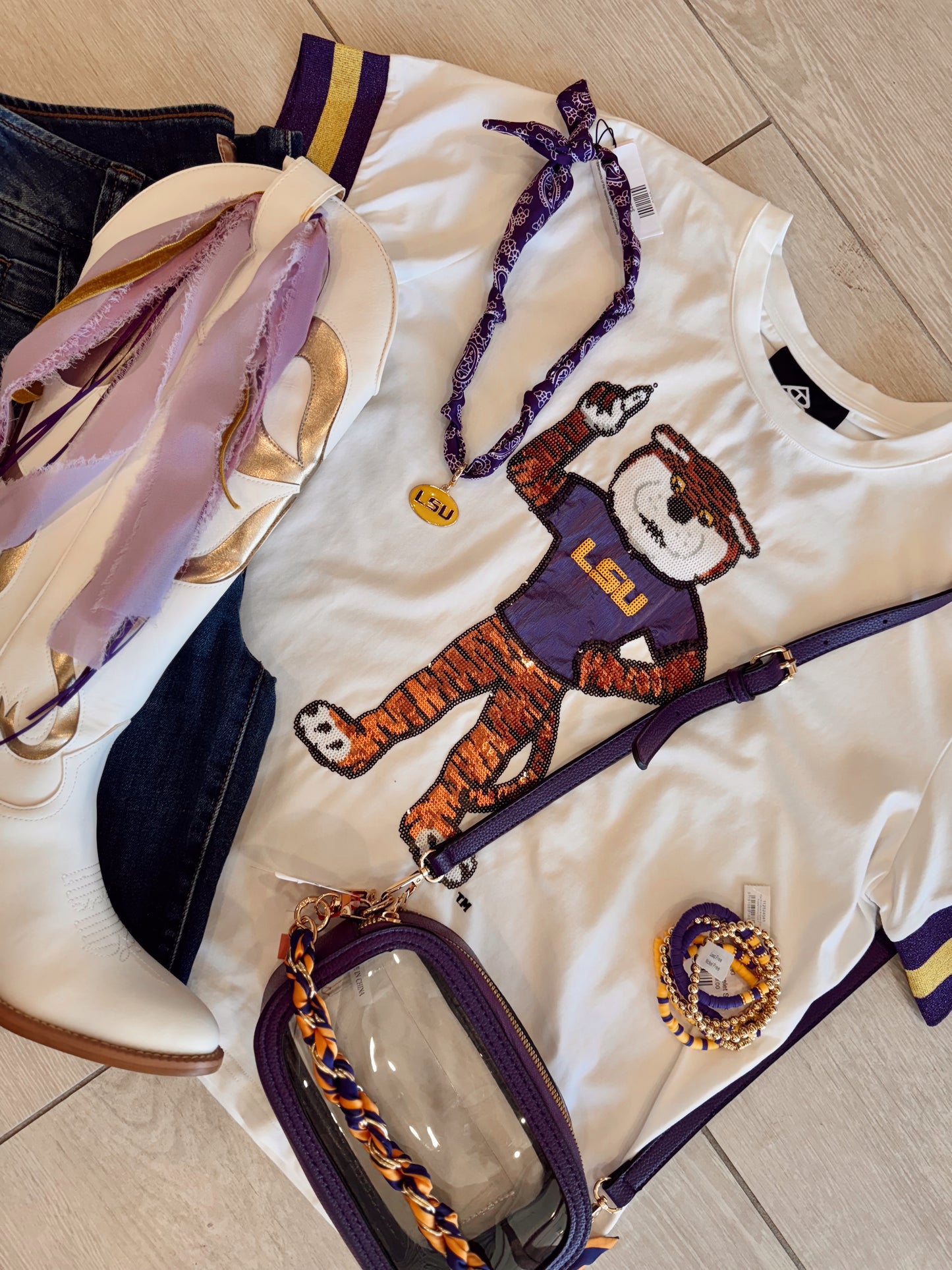 Tiger Spirit Sequin Tee