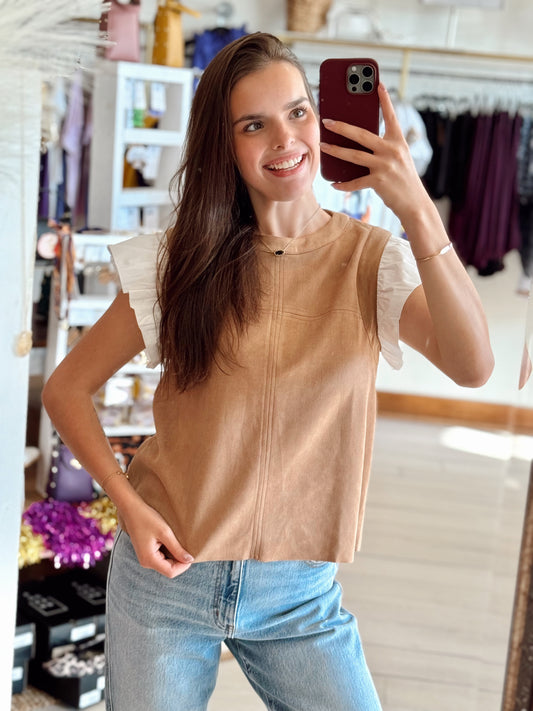 Saddle Suede Top