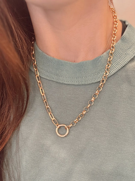 Essex Half & Half Linked Necklace