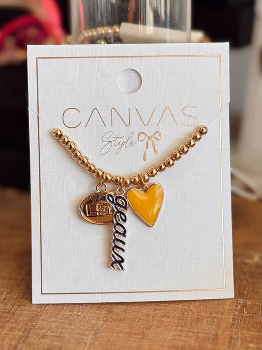 Geaux Heart Necklace