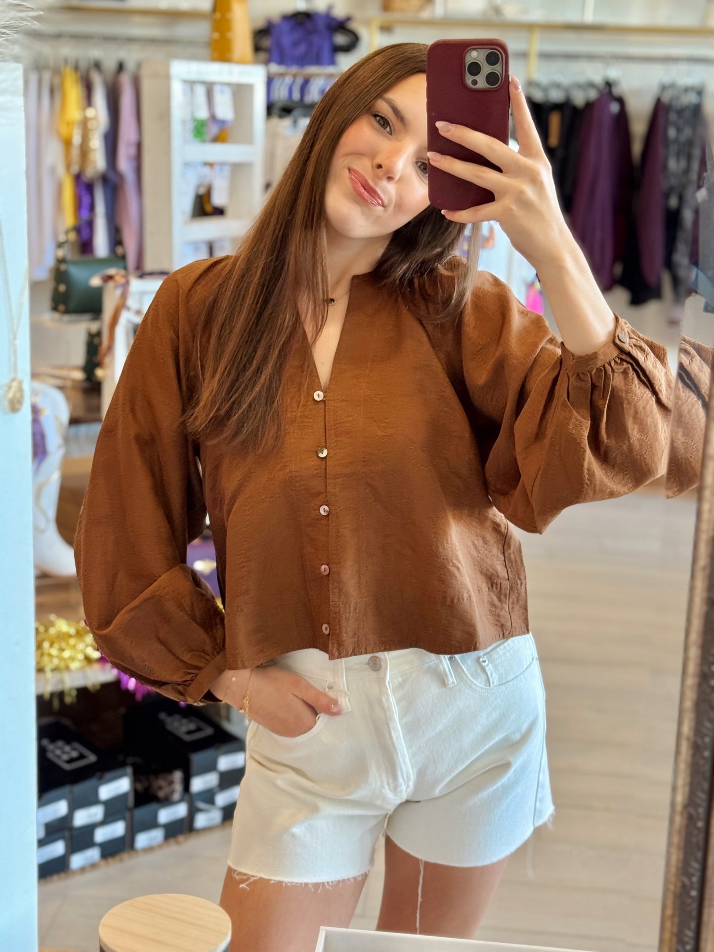 Chestnut Charm Blouse
