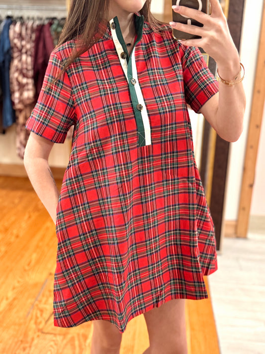Charlotte Plaid Mini Dress Curvy