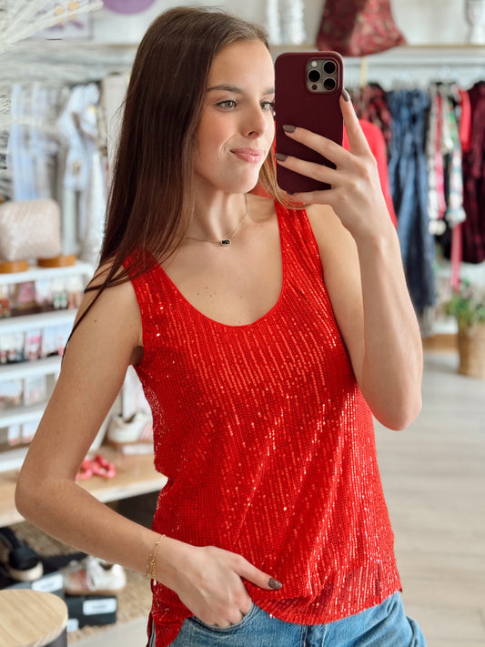 Red Hot Sparkle Tank