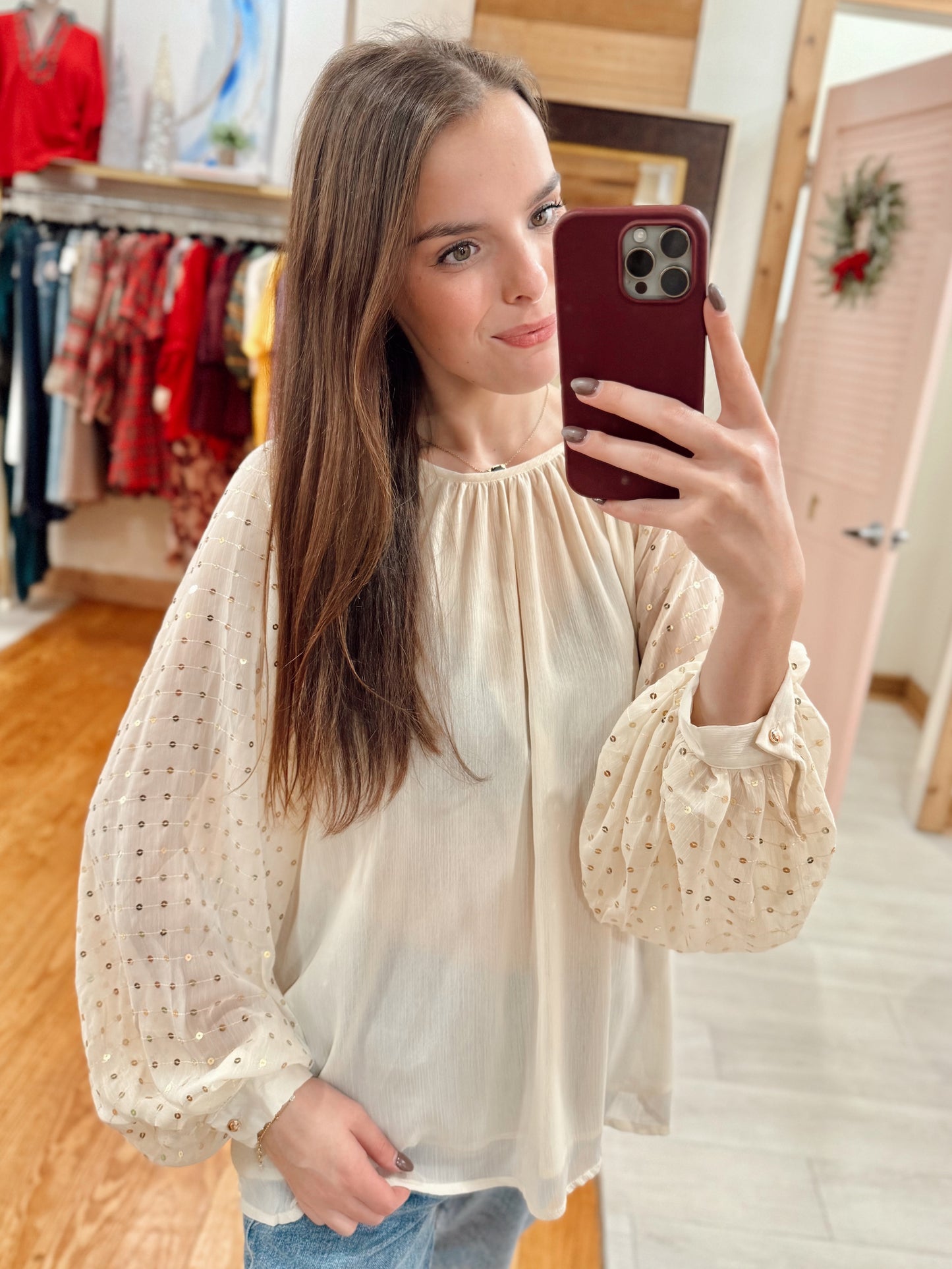 Champagne Glow Blouse