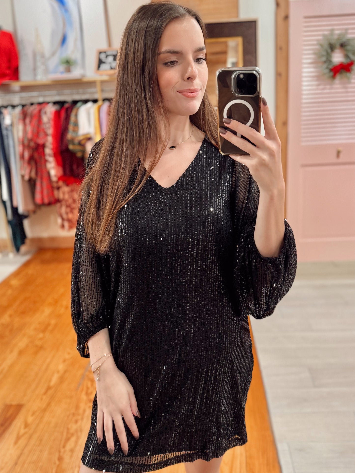 Midnight Spark Sequin Dress