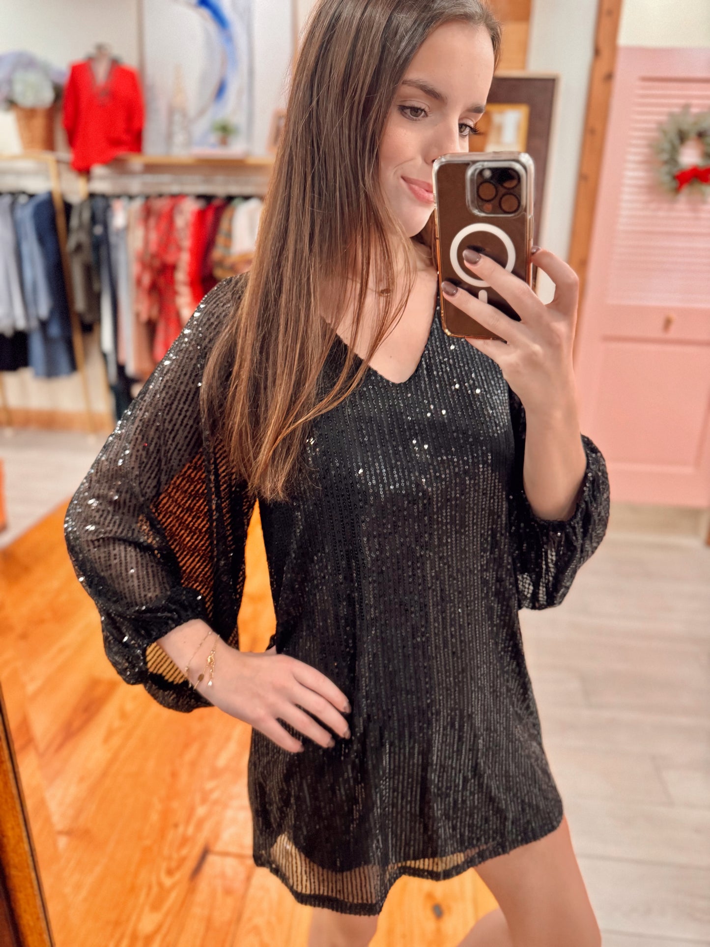 Midnight Spark Sequin Dress
