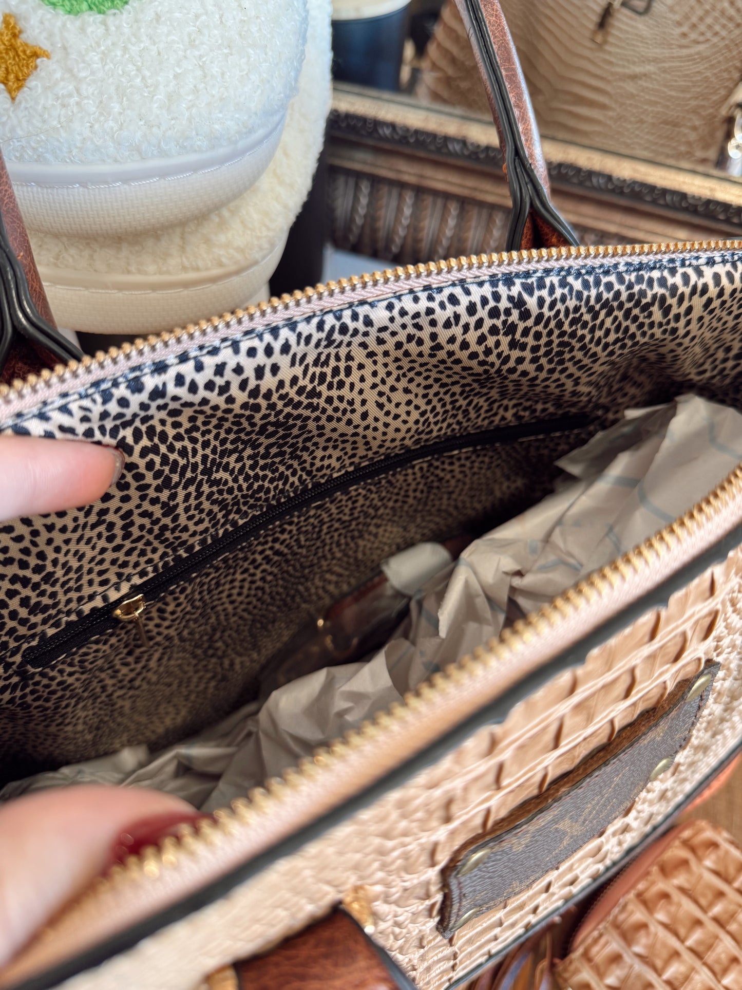 Crocodile Upcycled Louis Vuitton + Wallet