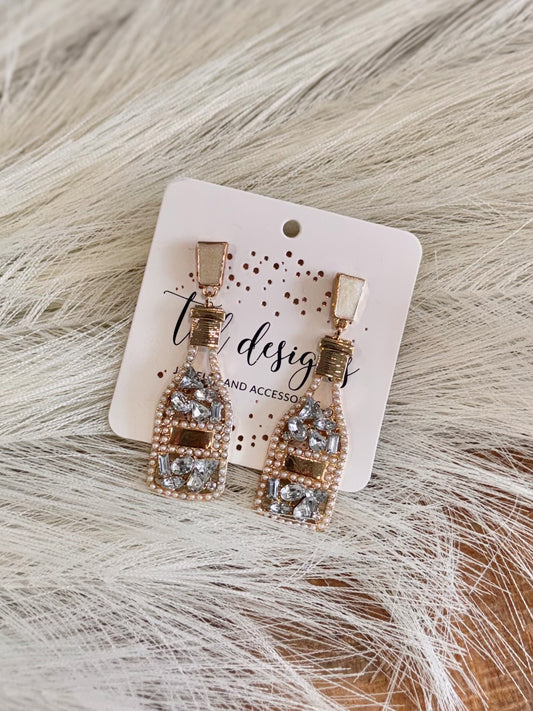 Champagne Bottle Earrings