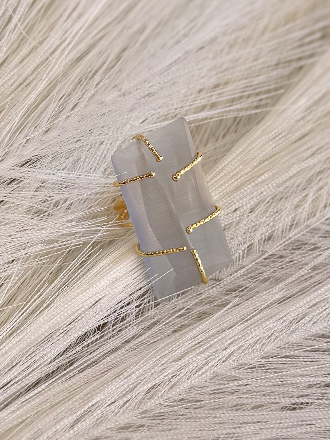 The Rita LUXE Rectangle Stone Ring