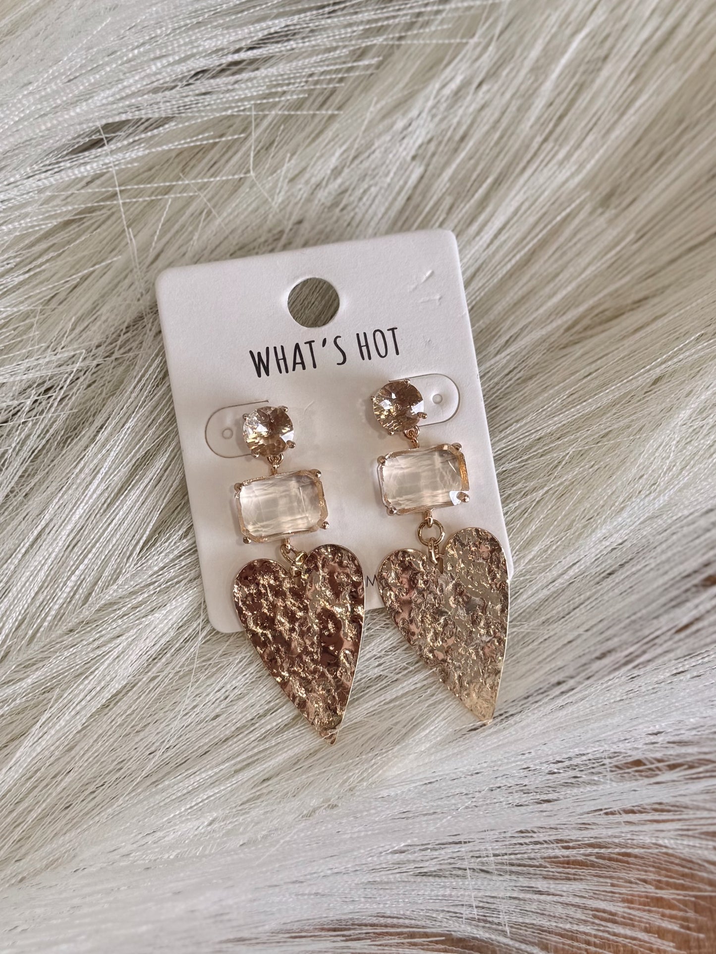 Hammered Heart Earrings