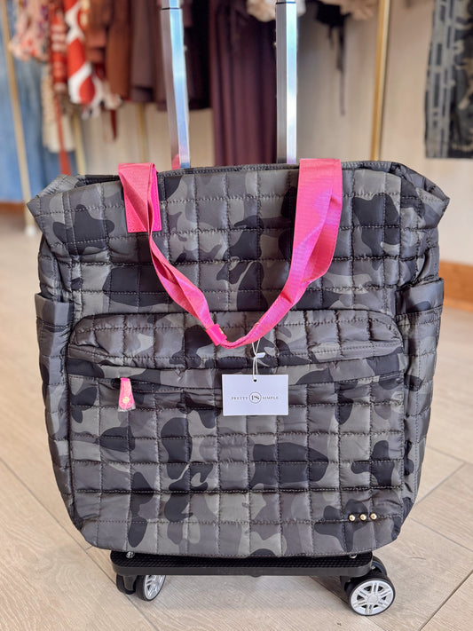 Tenley Quilted Roller Bag - Camo