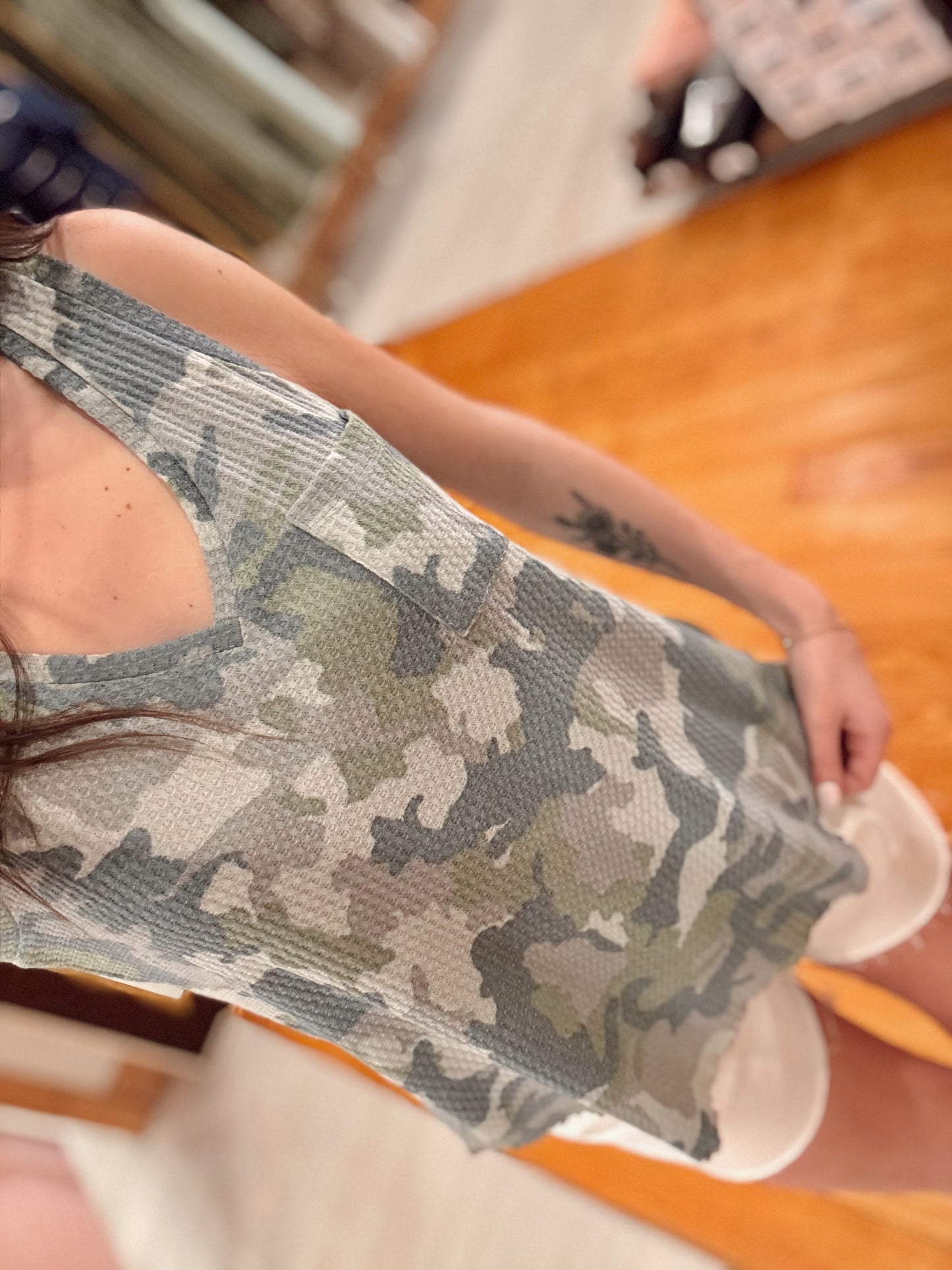 Camo Waffle Tank