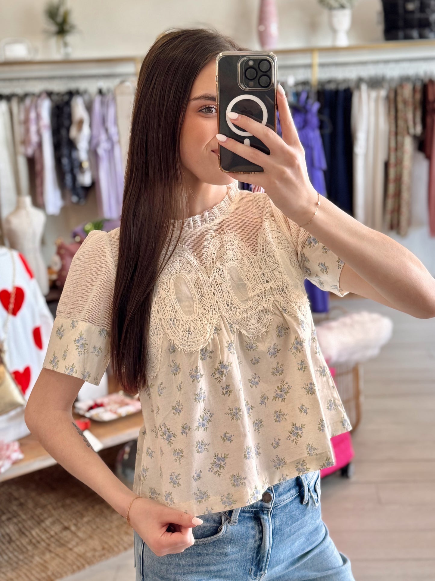 Sweet Meadow Floral Blouse