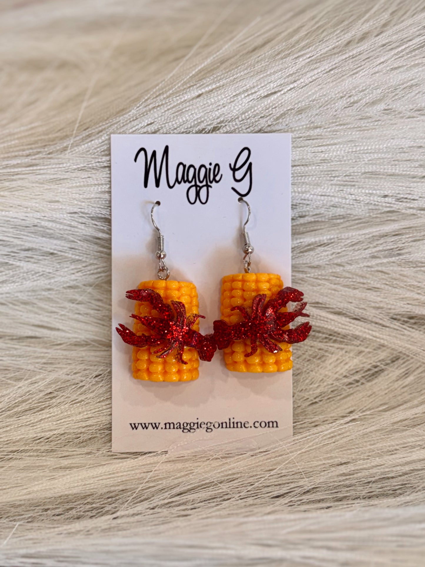 Crawfish and Corn Earring
