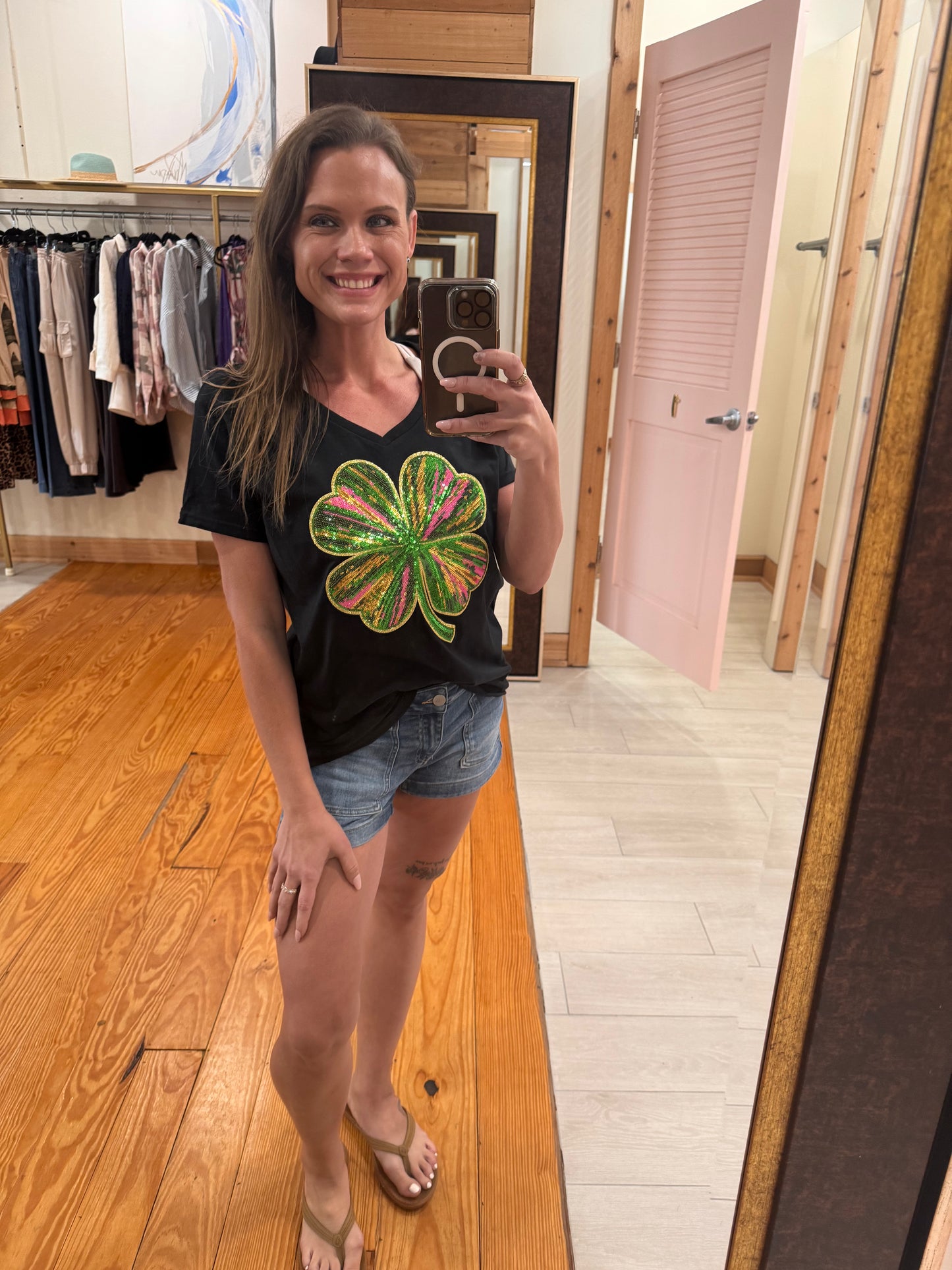 Glittering Shamrock Tee