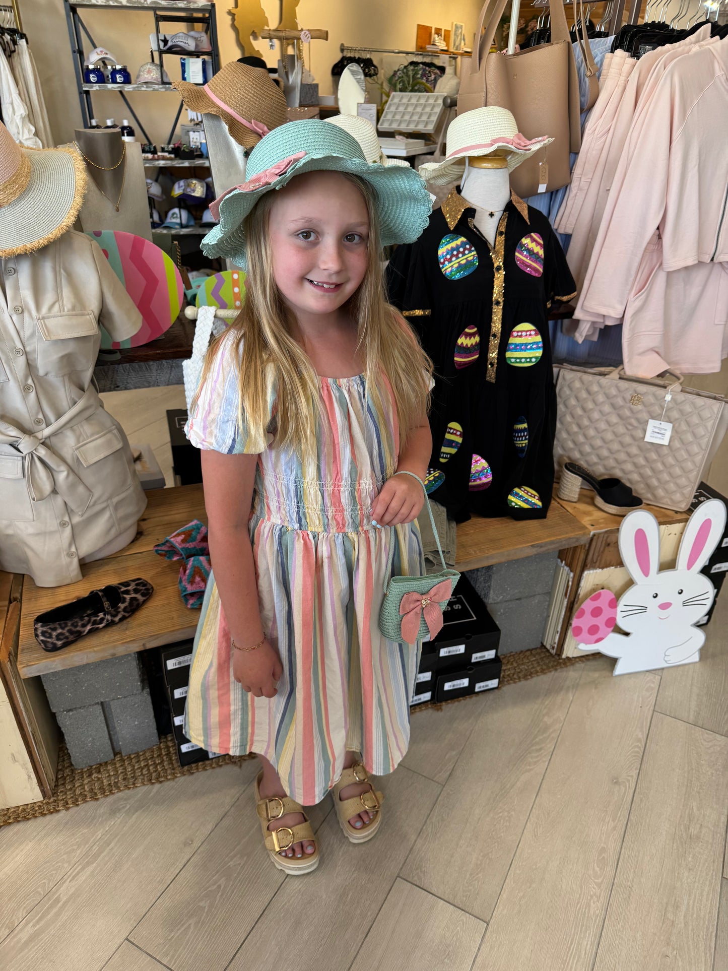 Floral Little Girls Hat