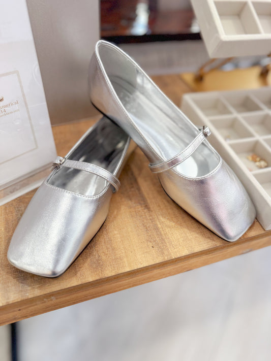 Silver Ballet Shoes