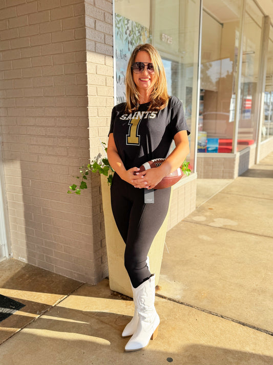 WHO DAT! Saints Cropped Tee