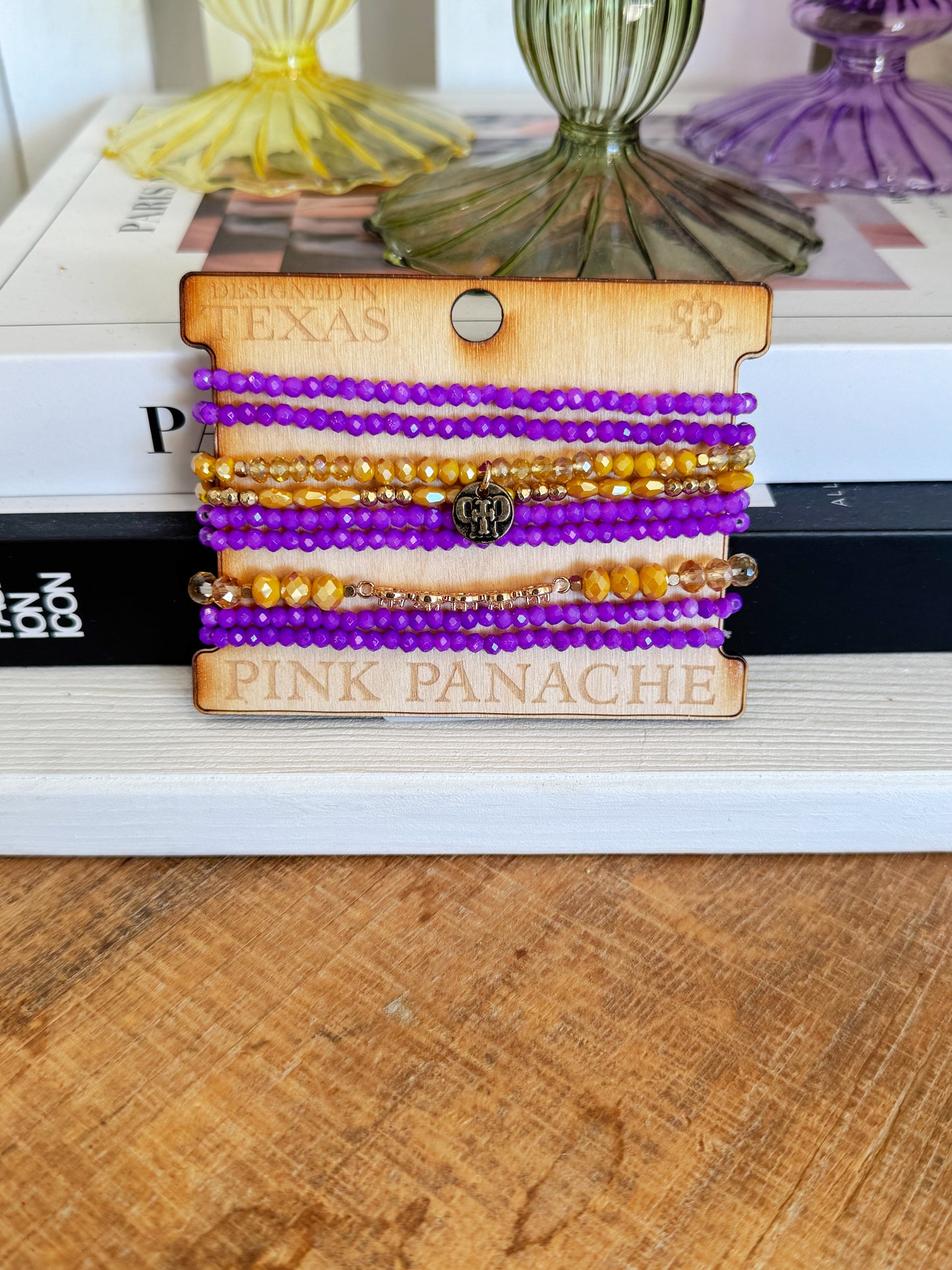 LSU Bracelet Large Stack