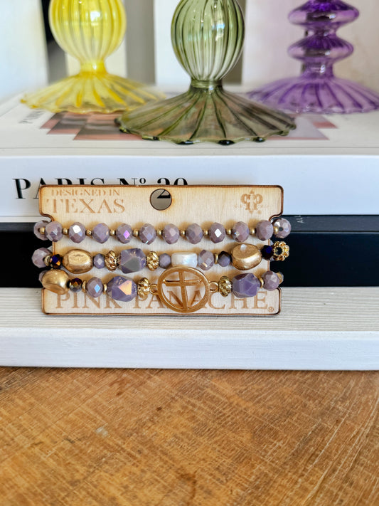 Purple Bracelet Stack