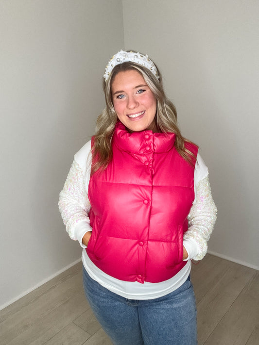 Pink Dreams Pink Puffer Vest