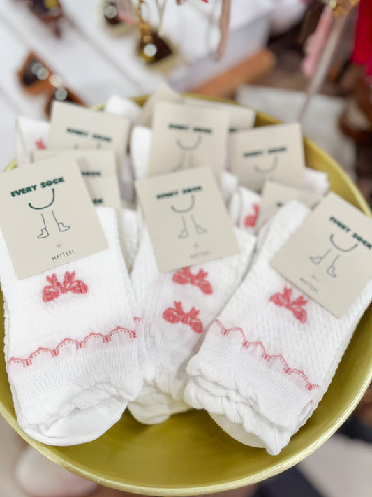 Pretty in Pink Bow Socks