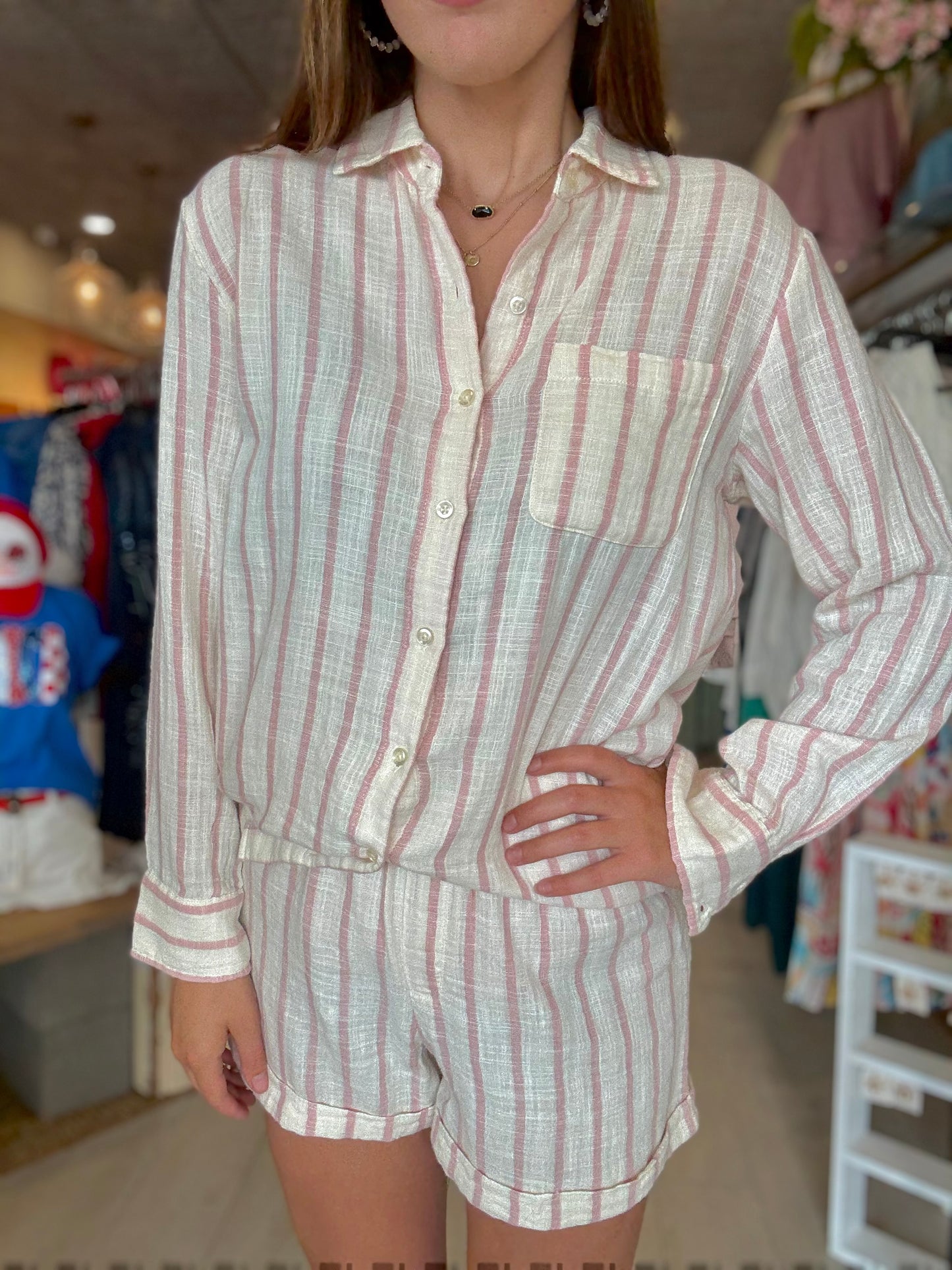 Morning Stripe Short Bone