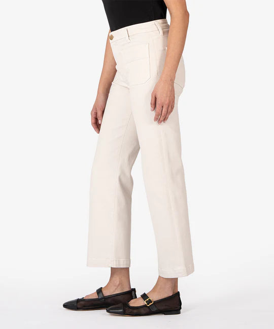 Charlotte High Rise Wide Leg Jean (Ecru Wash)