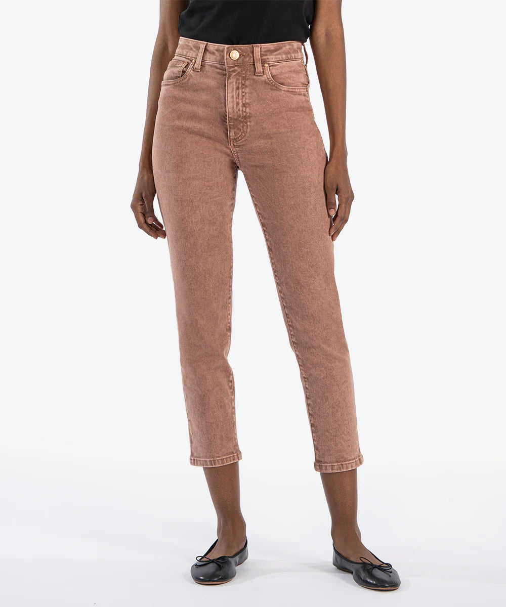 Reese High Rise Straight Leg Jean (Coffee Wash)