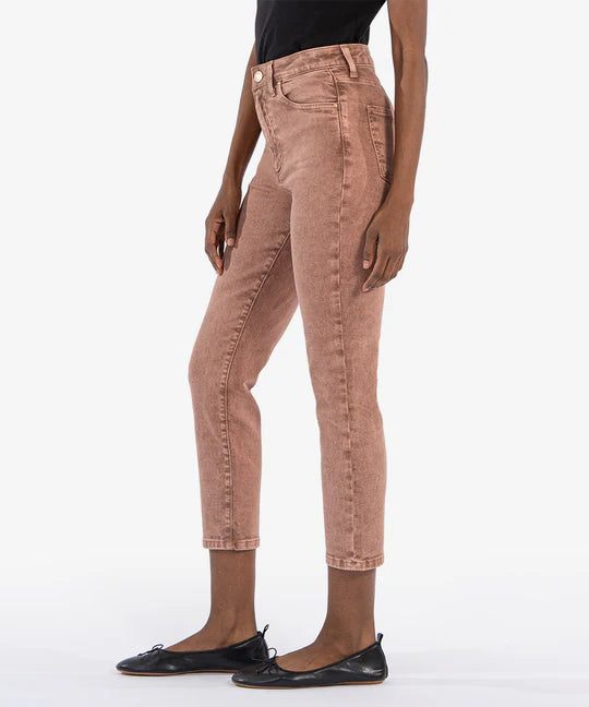 Reese High Rise Straight Leg Jean (Coffee Wash)