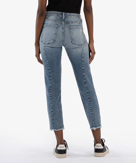 Rachael High Rise Fab Ab Straight Leg Jean (Heavenly Wash)