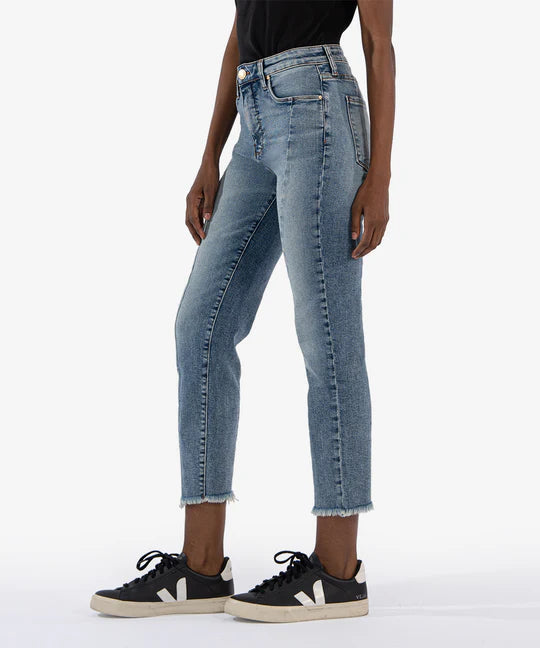 Rachael High Rise Fab Ab Straight Leg Jean (Heavenly Wash)