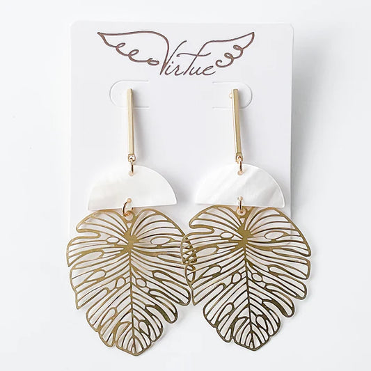 On the Vine Leaf Earring