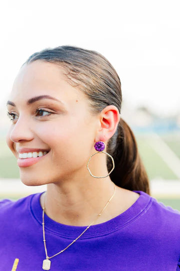 Gameday Glitter Hoops