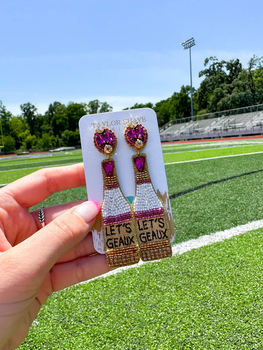 Let's Geaux Bottle Earrings