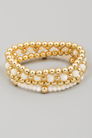 You're so Golden Beaded Bracelet Set