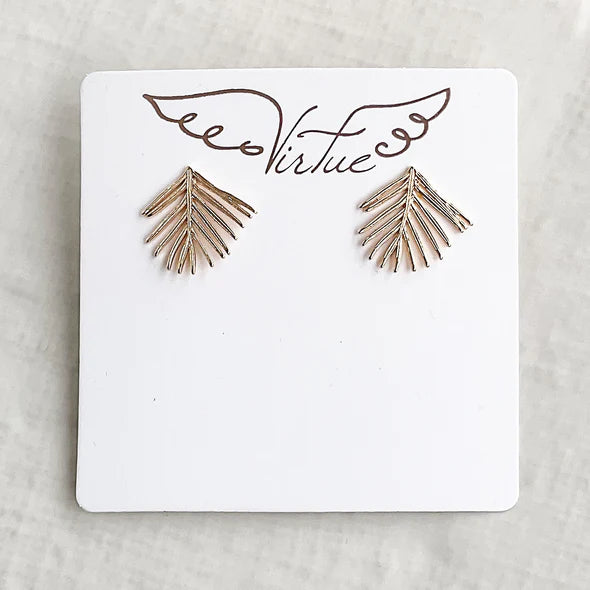 Let's Get Away Palm Leaf Studs